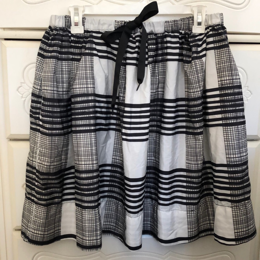 Joe Fresh black and white plaid skirt